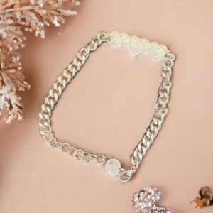 BRACCIALE CATENA 3 CUORI STRASS