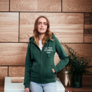 FELPA CON ZIP E CAPPUCCIO PERSONALIZZATA