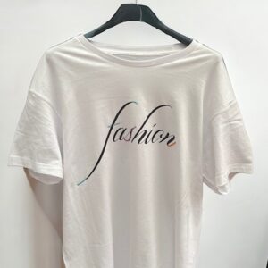 T-SHIRT SCRITTA FASHION CON STRASS