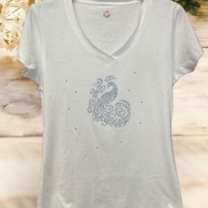 T-SHIRT PAVONE CON STRASS