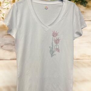 T-SHIRT FIORI CON STRASS