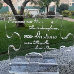 PUZZLE GRANDE IN PLEXIGLASS PERSONALIZZATO CON LED