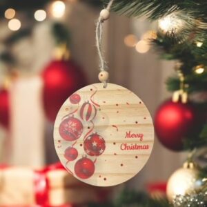 PALLINE DI NATALE IN LEGNO PERSONALIZZATE